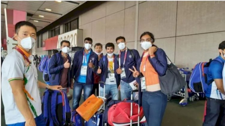 Tokyo 2020: ഇന്ത്യയുടെ 88 അംഗ ഒളിമ്പിക് സംഘത്തിന്റെ ആദ്യ ബാച്ച് ജപ്പാനിലെത്തി