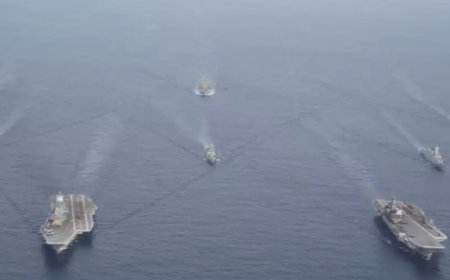 In strategic signalling to China, India exercises two carrier battle groups together