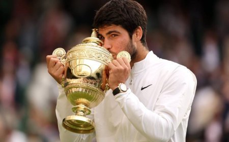 വിംബിൾഡൺ കിരീടവുമായി കാർലോസ് അൽകരാസ്