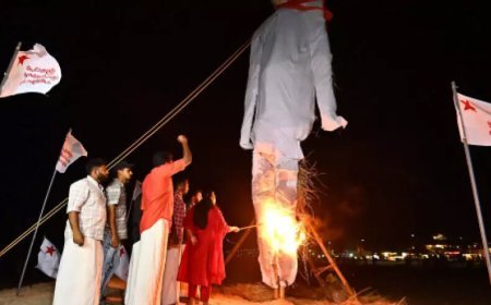 കണ്ണൂരിൽ ഗവര്‍ണറുടെ കോലം കത്തിച്ച എസ്.എഫ്.ഐ പ്രവർത്തകർക്കെതിരെ കേസ്