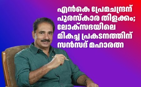 എന്‍കെ പ്രേമചന്ദ്രന് പുരസ്‌കാര തിളക്കം; ലോക്സഭയിലെ മികച്ച പ്രകടനത്തിന് സന്‍സദ് മഹാരത്ന