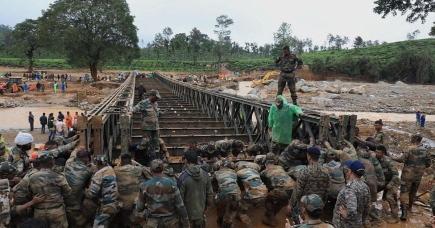 ചൂരല്‍മലയില്‍ ബെയ്‌ലി പാലം സജ്ജം, ഗതാഗതത്തിന് തുറന്ന്കൊടുത്തു