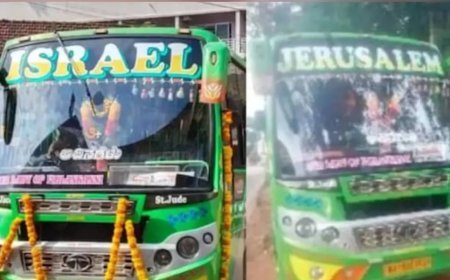 ബസിന് 'ഇസ്രായേല്‍' എന്ന് പേരിട്ടു; വിവാദമായതോടെ 'ജറുസലേം' എന്നാക്കി