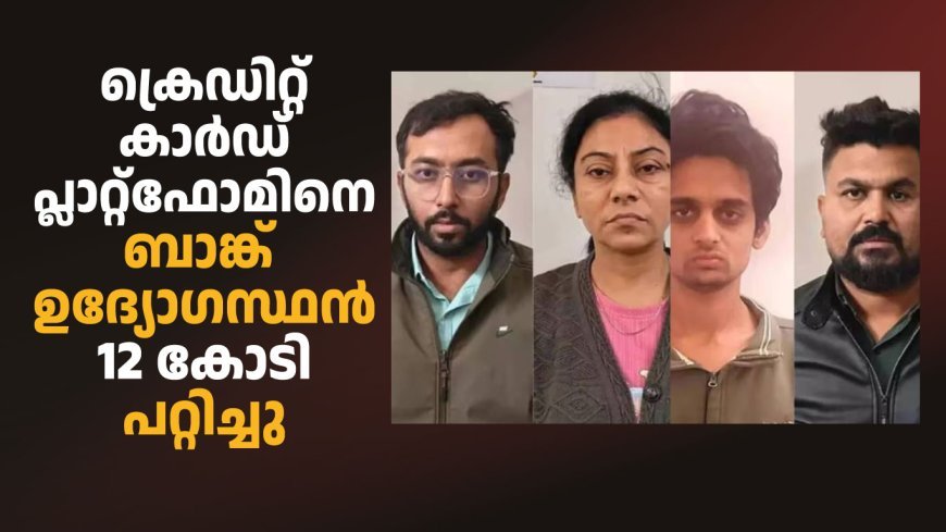 ക്രെഡിറ്റ് കാർഡ് പ്ലാറ്റ്ഫോമിനെ ബാങ്ക് ഉദ്യോഗസ്ഥൻ 12 കോടി പറ്റിച്ചു