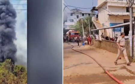 കളമശ്ശേരിയിൽ വൻ തീപിടുത്തം; 110 കെവി വൈദുതി ലൈൻ പൊട്ടിവീണു