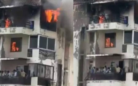 ഫ്ലാറ്റിന് തീ പിടിച്ചു; ഏഴാം നിലയിൽ നിന്ന് താഴേക്ക് ചാടിയ 35കാരനും രണ്ട് കുട്ടികൾക്കും ദാരുണാന്ത്യം