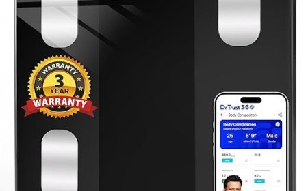 Dr Trust USA 526 Legend BMI Weight Scale & Body Fat Analyzer with IOS/Android App Sync,14 Essential Composition Metrics Weighing Machine for Home Health Monitoring (Black)