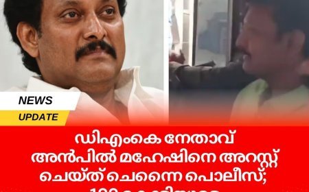 ഡിഎംകെ നേതാവ് അൻപിൽ മഹേഷിനെ അറസ്റ്റ് ചെയ്ത് ചെന്നൈ പൊലീസ്; 100 കോടിയുടെ കോഴക്കേസിൽ അറസ്റ്റ്