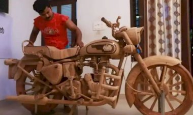 നിലമ്പൂർ തേക്കിൽ ബുള്ളറ്റ് റെഡി: ഒപ്പം ഇന്ത്യ ബുക്ക് ഓഫ് റെക്കോർഡും